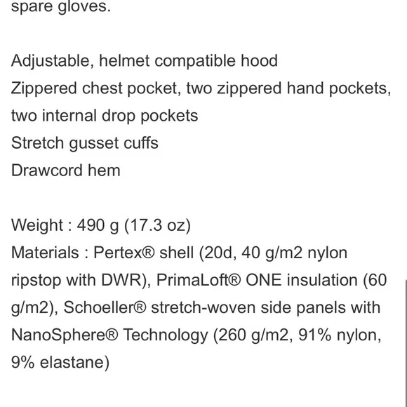 Black Diamond Access Hybrid Hoody Jacket Insulated Nylon Mens Size S Womens M - Picture 16 of 16